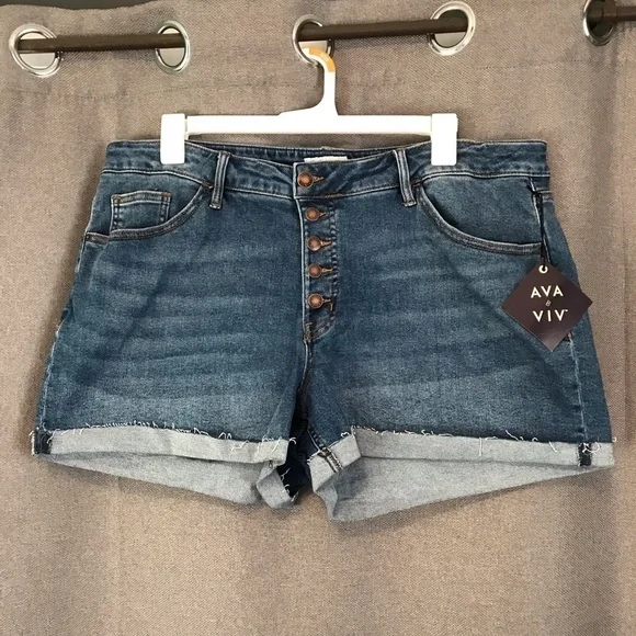 NWT Ava & Viv Jean Shorts - Picture 1 of 11